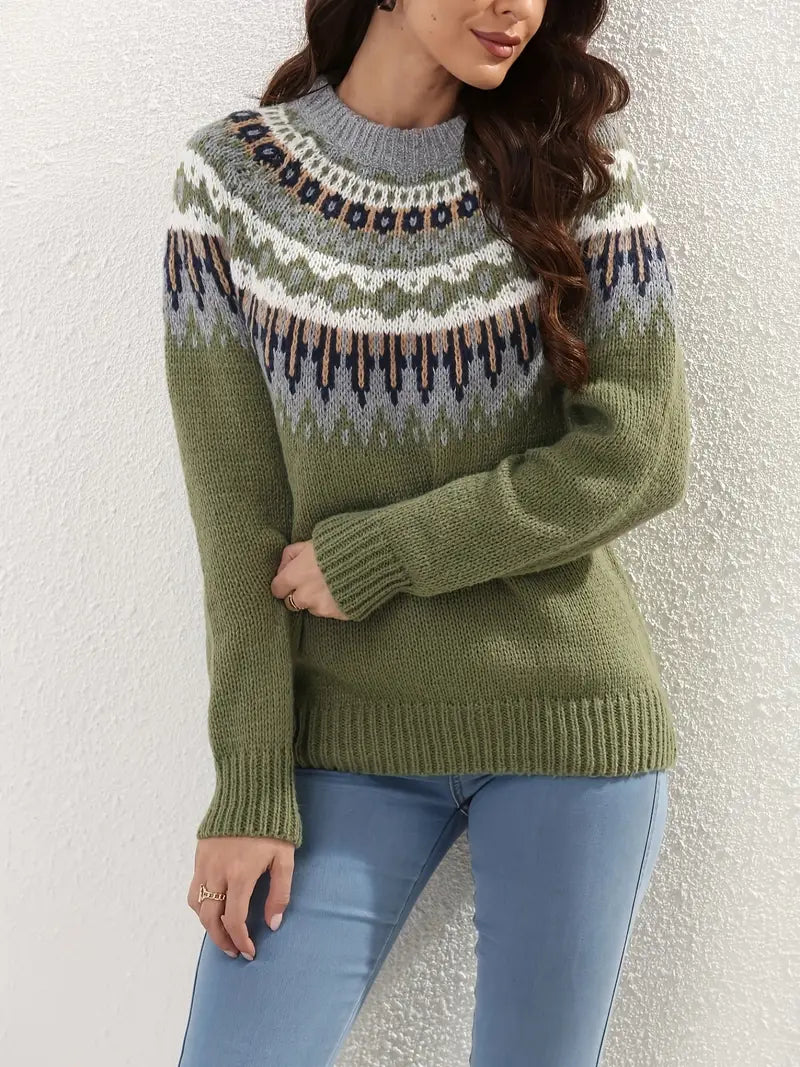Freya™ | Stilfuld mønstrede sweater til kvinder