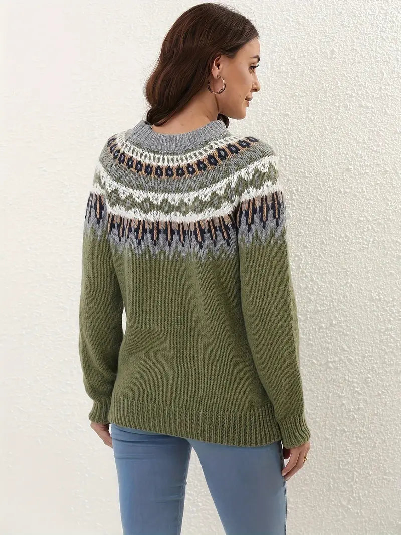 Freya™ | Stilfuld mønstrede sweater til kvinder