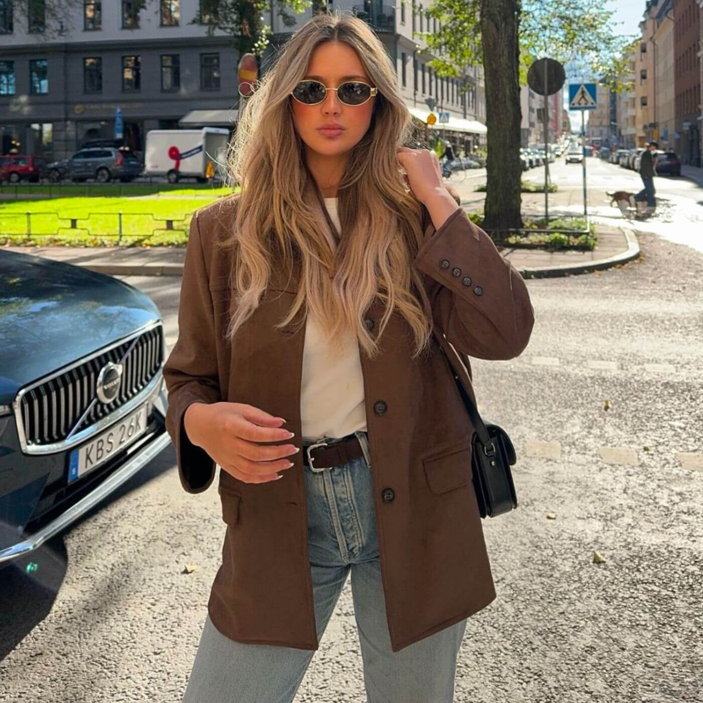 Freya™ | Luksuriøs Vintage Semsket Blazer